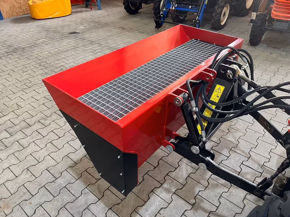 Hydraulischer Streuer für Kleintraktor von der Seite